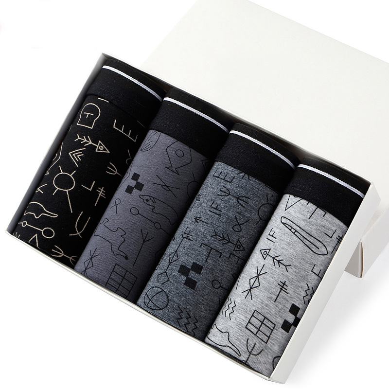 Boxer Brief Pack Cotton - Celana dalam pendek Pria, 4pcs celana
