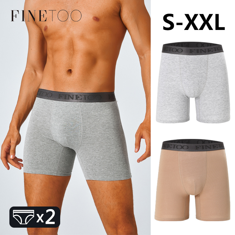 2pcs Celana Boxer Panjang Katu - Boxer Brief Pack Cotton ulasan dan harga