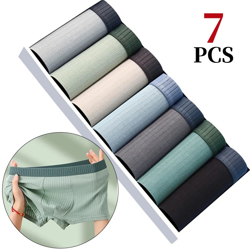 7 buah/lot celana dalam Boxer  - Boxer Brief Pack Cotton ulasan dan harga