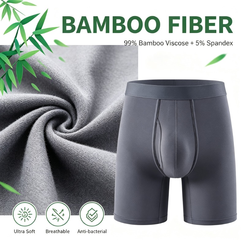 Celana Boxer Pria Bahan Serat  - Bamboo Fiber Trunk ulasan dan harga